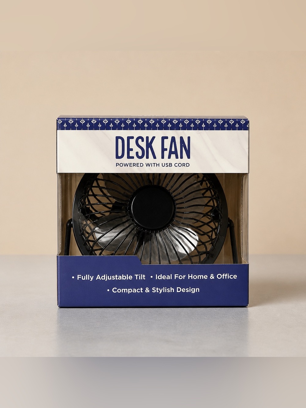 Compact Black Mini Desk Fan Powered by USB Cord 2/$25